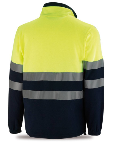Chaqueta Polar Alta Visibilidad amarilla/azul marino 280 gr MARCA