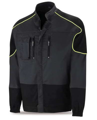 Chaqueta PRO SERIES Stretch gris/negro poliéster/algodón 245 gr MARCA
