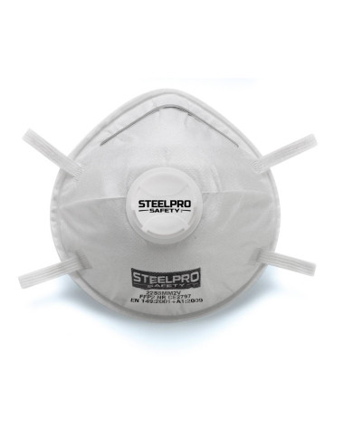 Mascarilla desechable FFP2 con válvula de exhalación STEELPRO