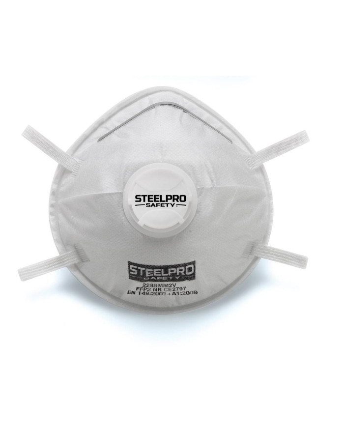 Mascarilla desechable FFP2 con válvula de exhalación STEELPRO