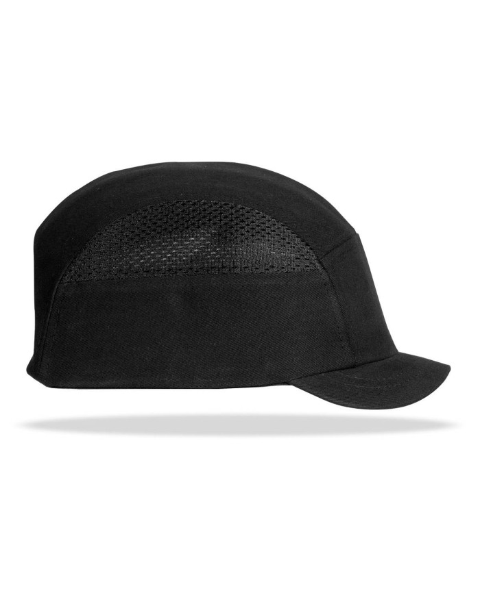 Mod. “BUMPER PRO”. Gorra de protección anti golpes con rejillas de ventilación lateral. Color negro visera corta (3...