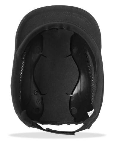 Mod. “BUMPER PRO”. Gorra de protección anti golpes con rejillas de ventilación lateral. Color negro visera corta (3...