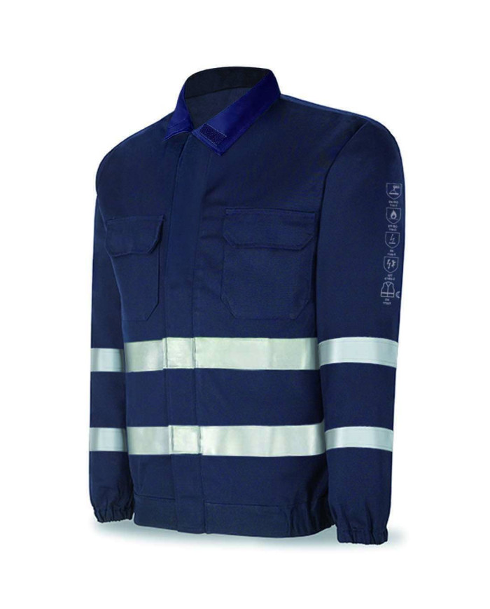 Chaqueta IGNÍFUGA y ANTIESTÁTICA Multinorma algodón 260 gr MARCA