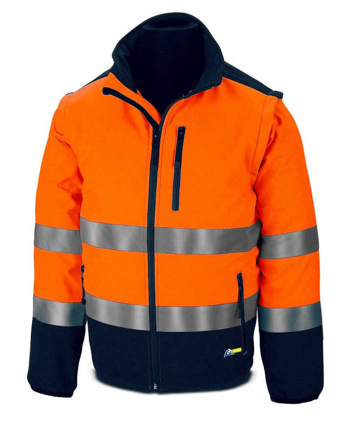 Cazadora SOFTSHELL Alta Visibilidad bicolor. Mangas desmontables 310 gr MARCA