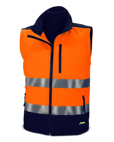 Cazadora SOFTSHELL Alta Visibilidad bicolor. Mangas desmontables 310 gr MARCA