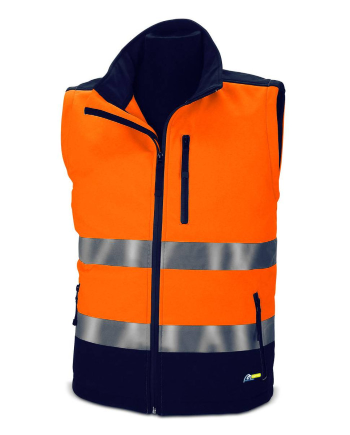 Cazadora SOFTSHELL Alta Visibilidad bicolor. Mangas desmontables 310 gr MARCA