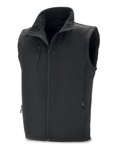 Chaleco Softshell doble lámina. Negro 280 gr METEO