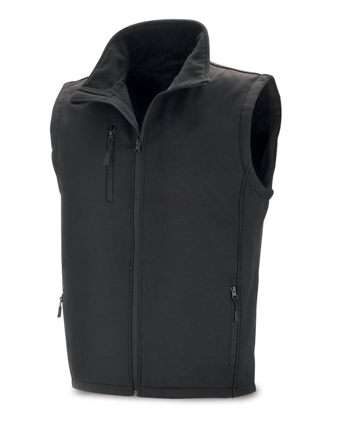 Chaleco Softshell doble lámina. Negro 280 gr METEO