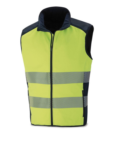 Chaleco Alta Visibilidad SoftShell bicolor con bandas segmentadas. 300 gr MARCA