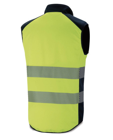 Chaleco Alta Visibilidad SoftShell bicolor con bandas segmentadas. 300 gr MARCA