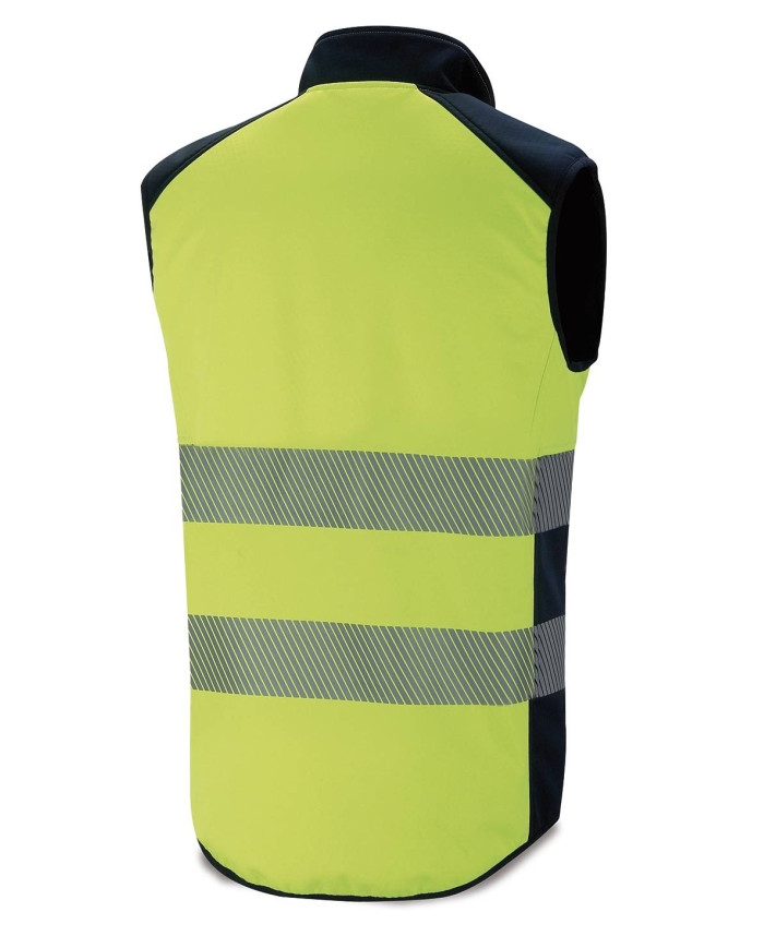 Chaleco Alta Visibilidad SoftShell bicolor con bandas segmentadas. 300 gr MARCA