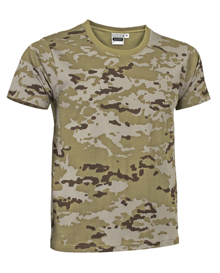 Camiseta SOLDIER pixelado gris