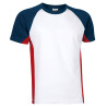 Camiseta VULCAN blanco-rojo loto-azul marino orión