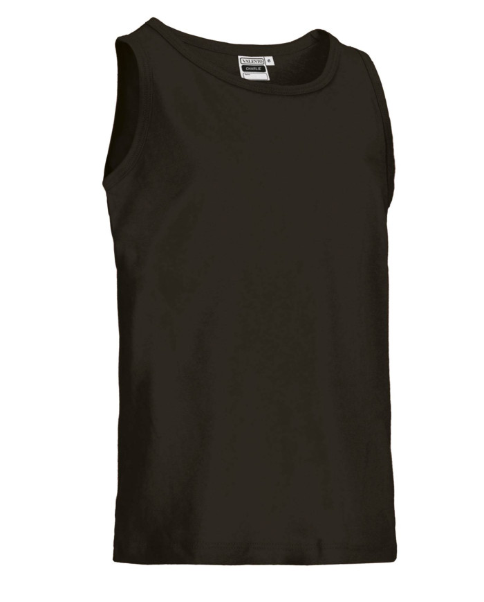 Camiseta infantil sin mangas CHARLIE negro