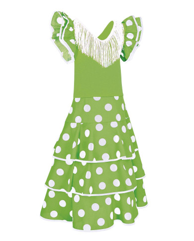 Vestido infantil BULERIA rosa magenta-blanco