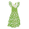 Vestido infantil BULERIA rosa magenta-blanco
