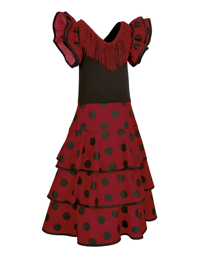 Vestido infantil BULERIA rosa magenta-blanco