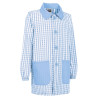 Bata infantil NOTES blanco-azul celeste