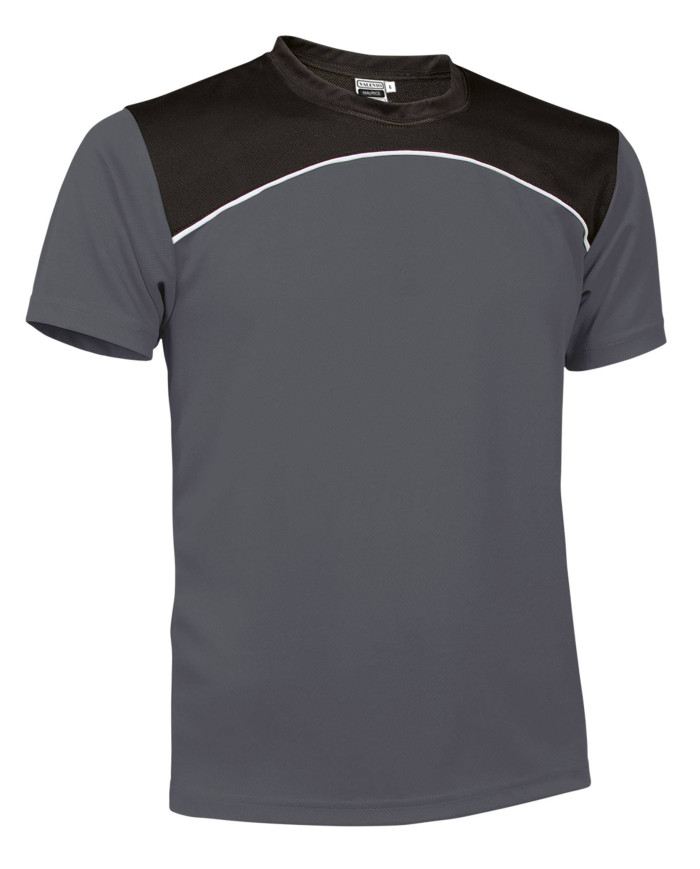 Camiseta técnica MAURICE gris carbón-blanco-negro