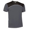 Camiseta técnica MAURICE gris carbón-blanco-negro