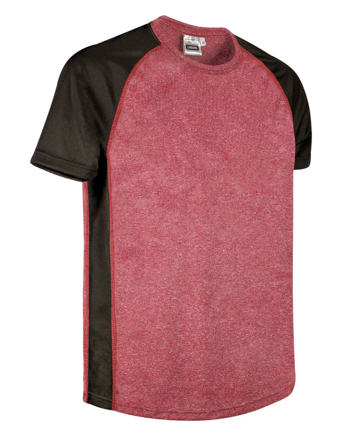 Camiseta técnica LANDING rojo loto vigore-negro
