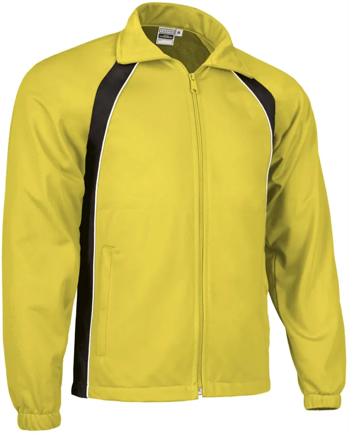 Chaqueta deportiva TOURNAMENT negro-amarillo limón-blanco