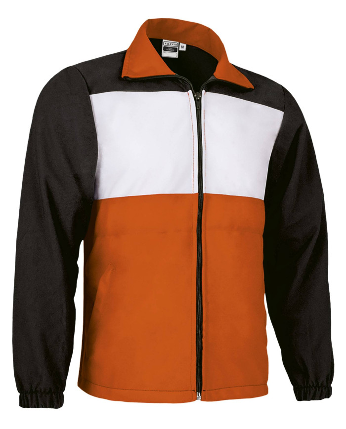 Chaqueta deportiva VERSUS negro-naranja fiesta-blanco