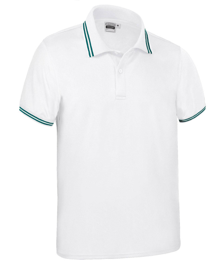Polo M/C SAGANO blanco-negro