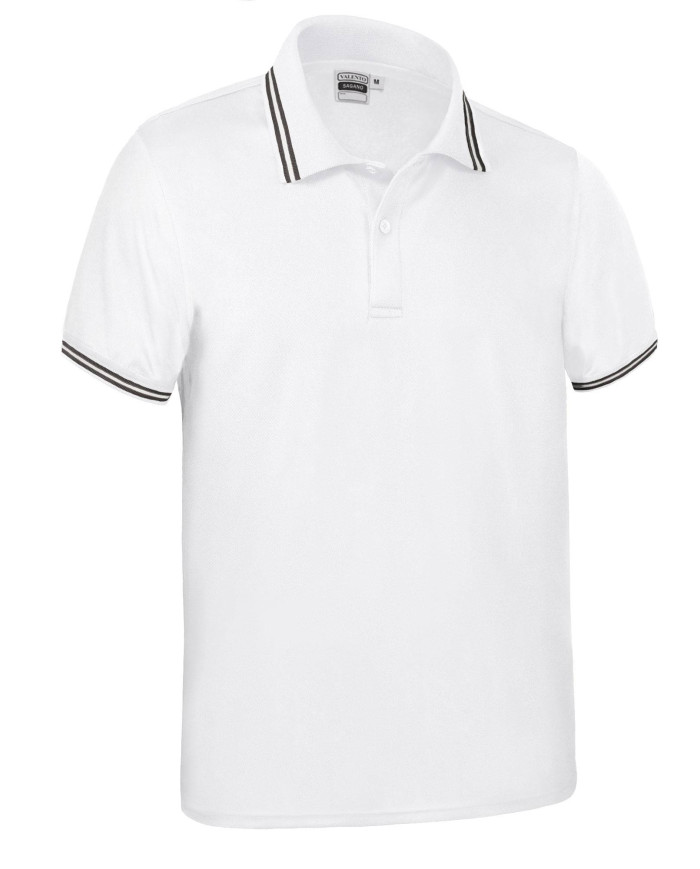 Polo M/C SAGANO blanco-negro