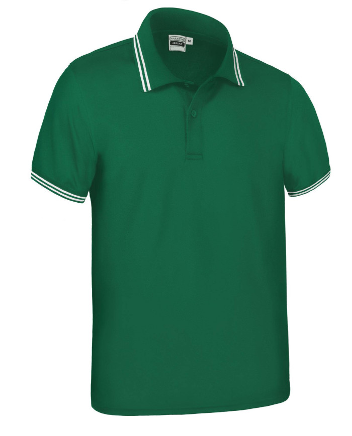 Polo M/C JAGUAR negro-blanco