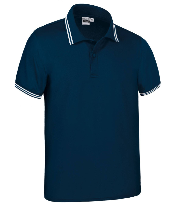 Polo M/C JAGUAR negro-blanco