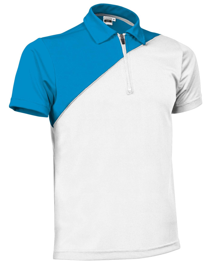 Polo M/C ACE negro-naranja flúor