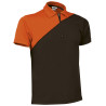 Polo M/C ACE negro-naranja flúor