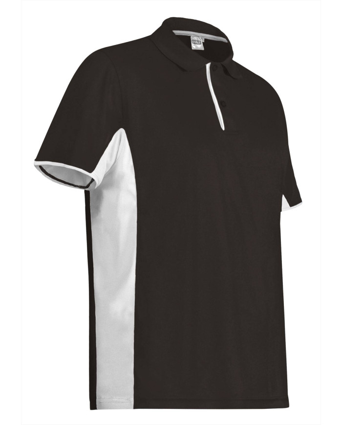 Polo M/C STRATEGY negro-blanco
