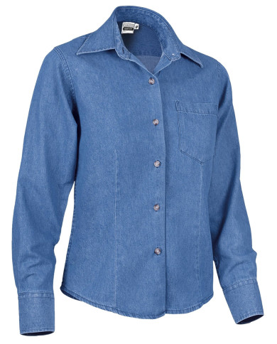 Camisa M/L Mujer PANTER azul denim