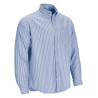 Camisa a rayas M/L AGENCY blanco-azul celeste