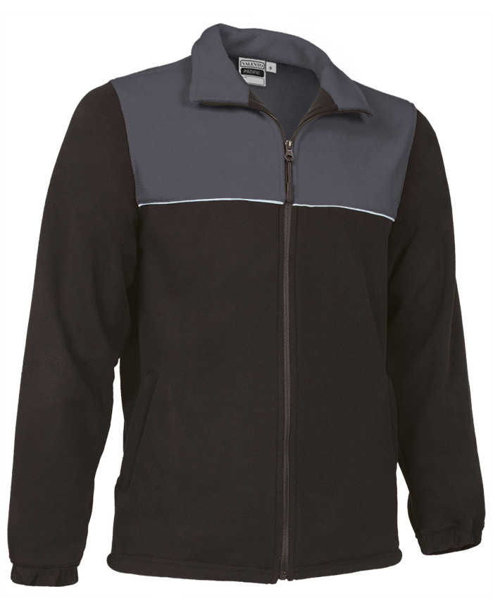 Chaqueta polar PACIFIC negro-gris carbón-blanco