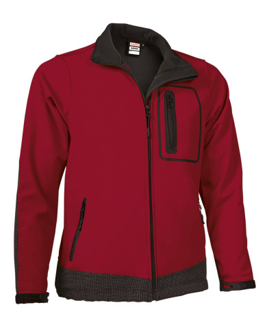 Chaqueta softshell BATAVIA gris carbón-negro