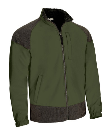 Chaqueta softshell CALEDONIA marron nogal-negro