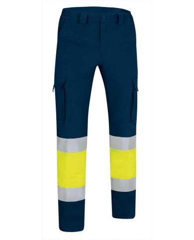 Pantalón A.V. RIGEL naranja flúor-azul marino orión