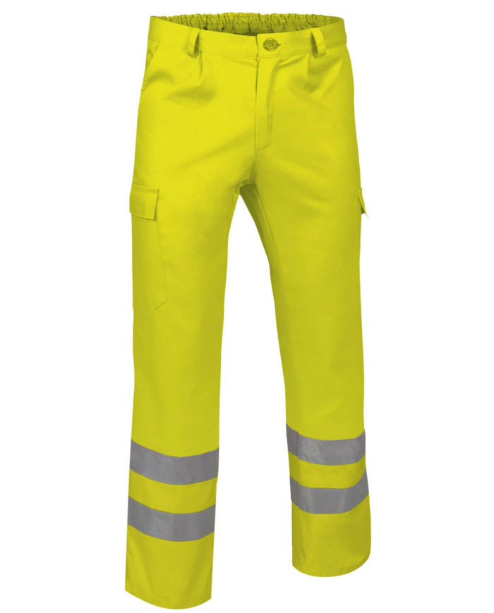 Pantalón A.V. TRAIN naranja flúor-azul marino orión