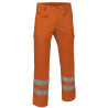Pantalón A.V. TRAIN naranja flúor-azul marino orión