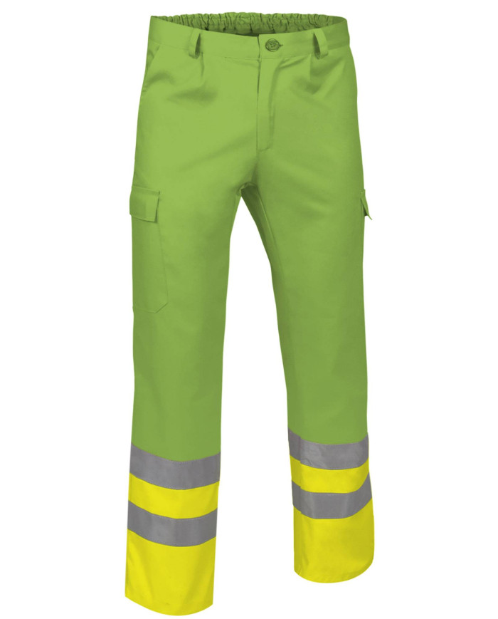 Pantalón A.V. TRAIN naranja flúor-azul marino orión