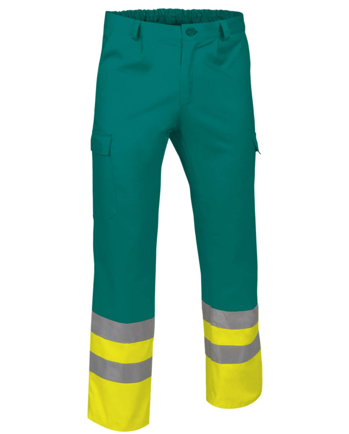 Pantalón A.V. TRAIN naranja flúor-azul marino orión