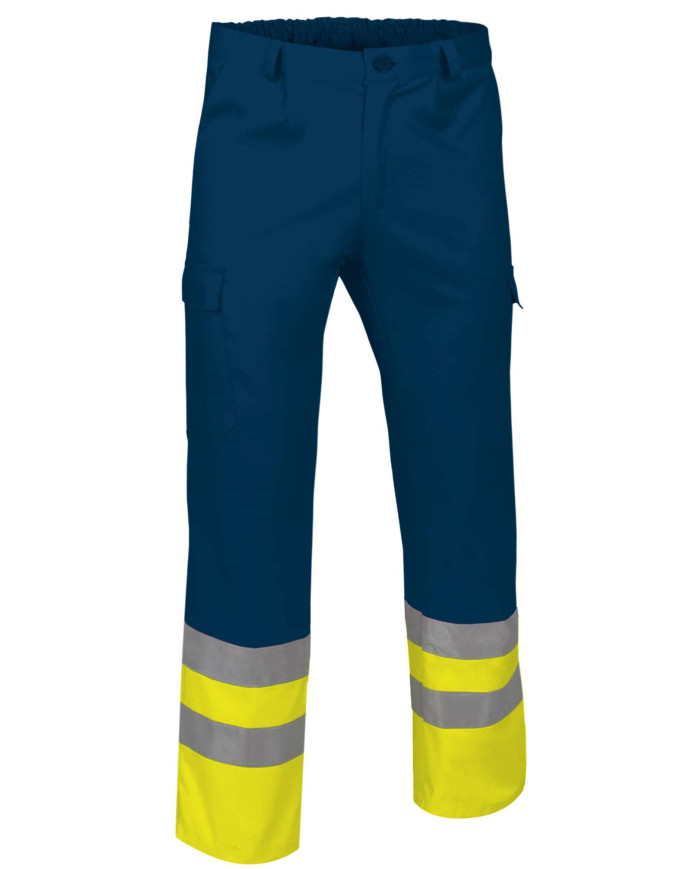 Pantalón A.V. TRAIN naranja flúor-azul marino orión