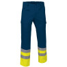 Pantalón A.V. TRAIN naranja flúor-azul marino orión