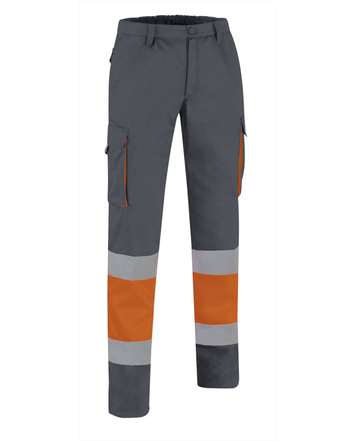 Pantalón A.V. FACTORY naranja fluor-gris carbon