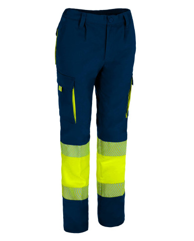 Pantalón A.V. ABERDEEN naranja flúor-azul marino orión