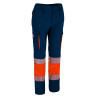 Pantalón A.V. ABERDEEN naranja flúor-azul marino orión