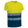 Camiseta A.V. M/C WEXFORD naranja flúor-azul marino orión
